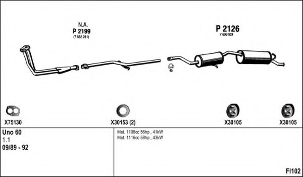 FENNO FI102 Exhaust System